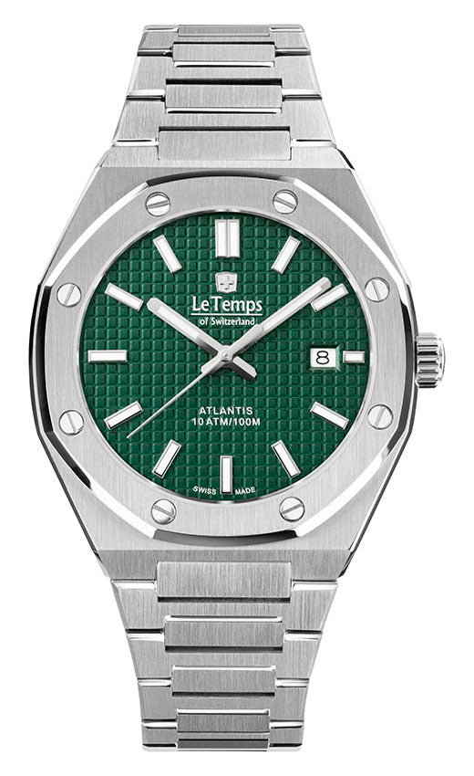 Atlantis Gent Herrenuhr mit silbernem Edelstahlarmband – Saphirglas