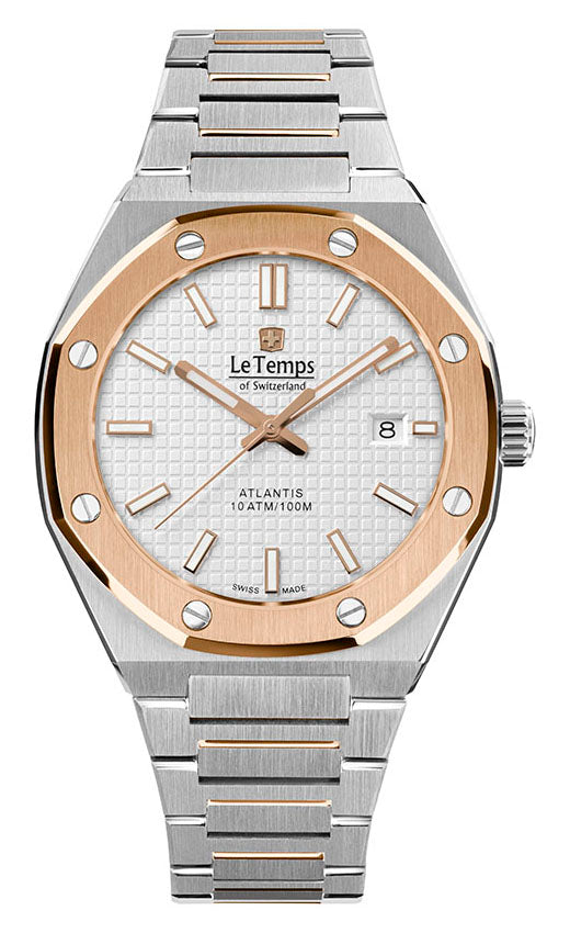 Atlantis Gent Herrenuhr mit silbernem Edelstahlarmband – Saphirglas