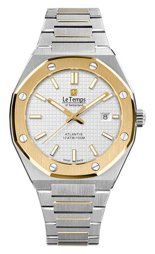 Atlantis Gent Herrenuhr mit vergoldetem Edelstahlarmband – Saphirglas