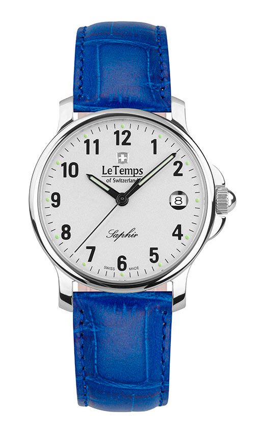 Zafira Unisex Unisex Uhr mit blauem Lederarmband – Saphirglas