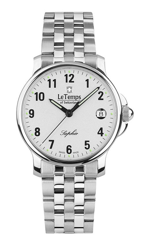 Zafira Unisex Unisex Uhr mit silbernem Edelstahlarmband – Saphirglas