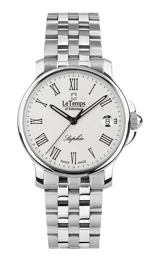 Zafira Unisex Unisex Uhr mit silbernem Edelstahlarmband – Saphirglas