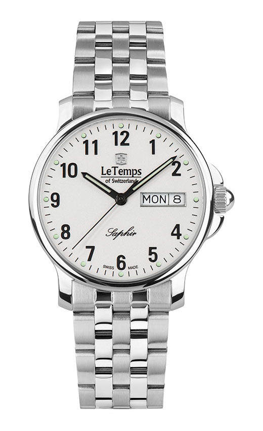 Zafira Unisex Unisex Uhr mit silbernem Edelstahlarmband – Saphirglas