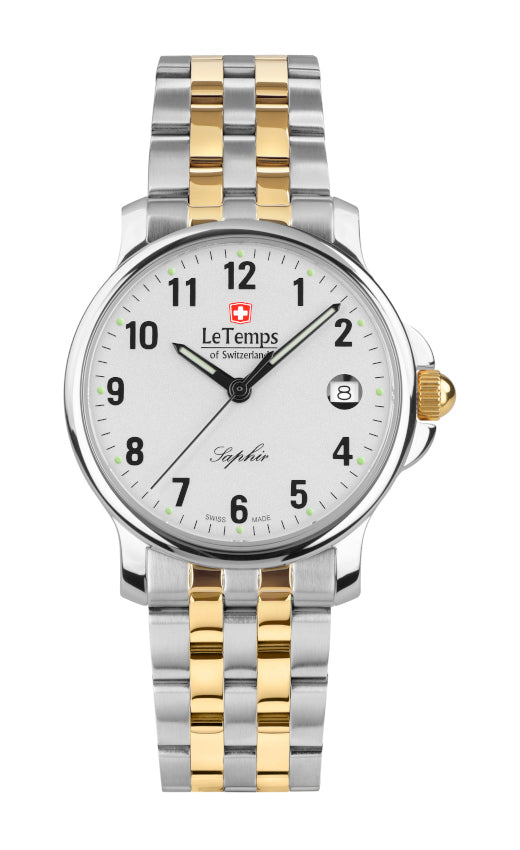 Zafira Unisex Unisex Uhr mit vergoldetem Edelstahlarmband – Saphirglas