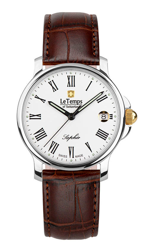 Zafira Unisex Unisex Uhr mit braunem Lederarmband – Saphirglas