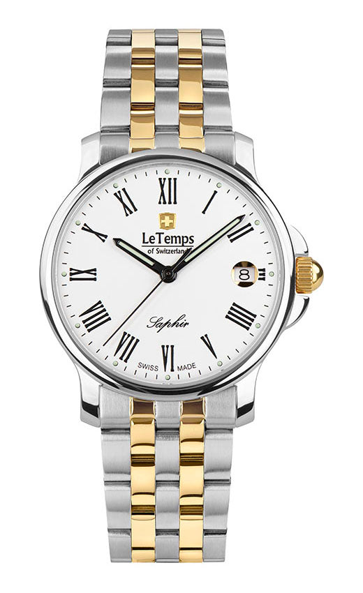 Zafira Unisex Unisex Uhr mit vergoldetem Edelstahlarmband – Saphirglas