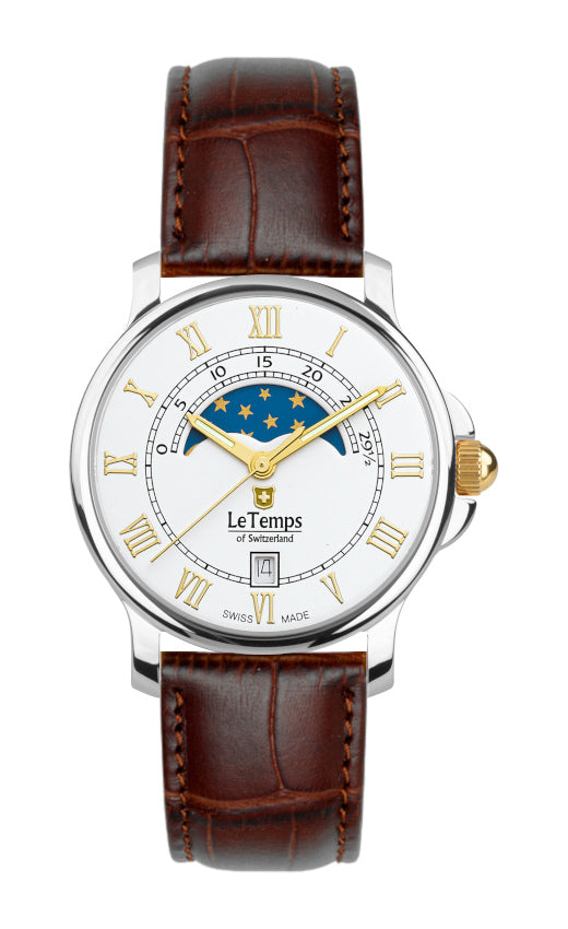 Zafira Unisex Unisex Uhr mit braunem Lederarmband – Saphirglas