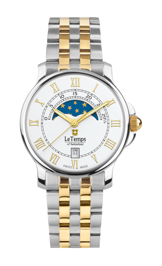 Zafira Unisex Unisex Uhr mit vergoldetem Edelstahlarmband – Saphirglas