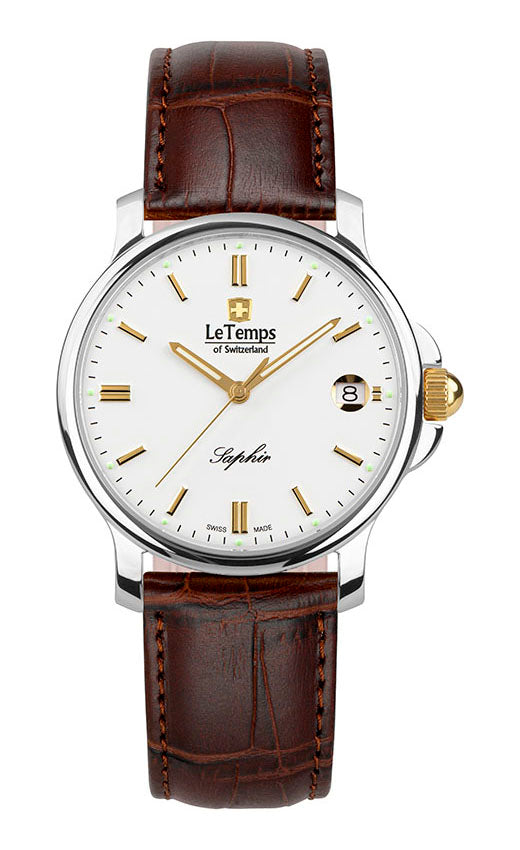 Zafira Unisex Unisex Uhr mit braunem Lederarmband – Saphirglas