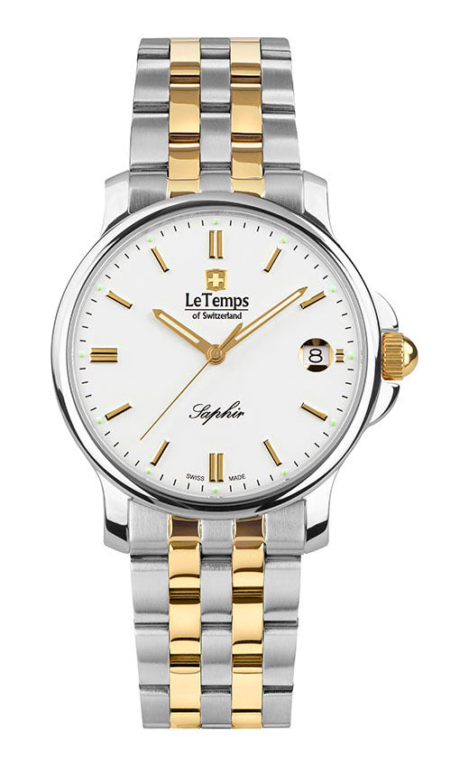 Zafira Unisex Unisex Uhr mit vergoldetem Edelstahlarmband – Saphirglas