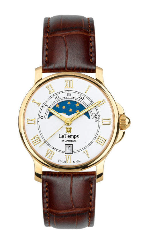 Zafira Unisex Unisex Uhr mit braunem Lederarmband – Saphirglas