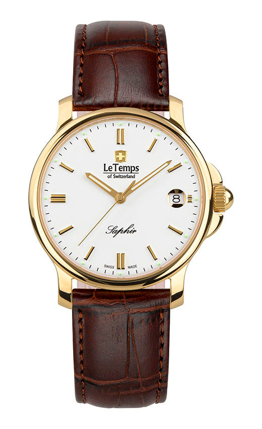 Zafira Unisex Unisex Uhr mit braunem Lederarmband – Saphirglas
