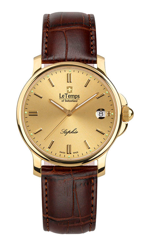 Zafira Unisex Unisex Uhr mit braunem Lederarmband – Saphirglas