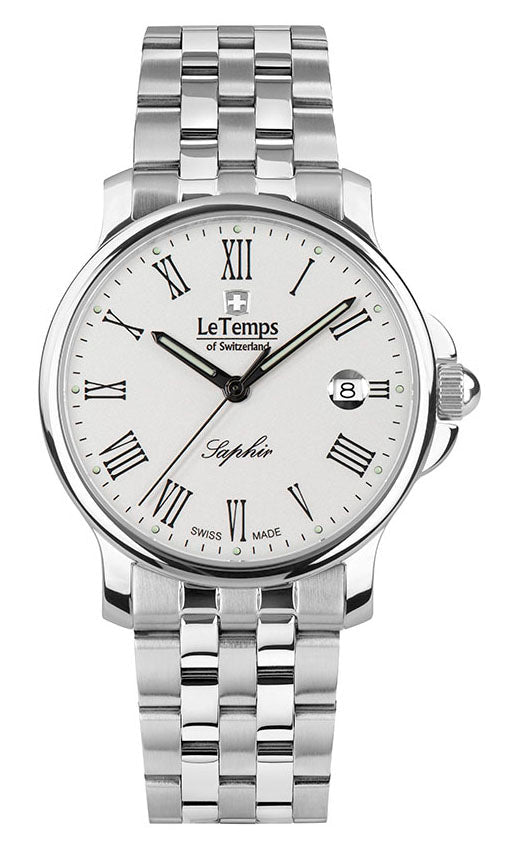 Zafira Gent Herrenuhr mit silbernem Edelstahlarmband – Saphirglas