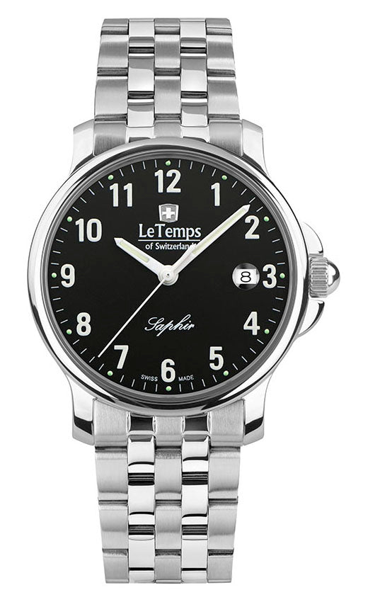 Zafira Gent Herrenuhr mit silbernem Edelstahlarmband – Saphirglas