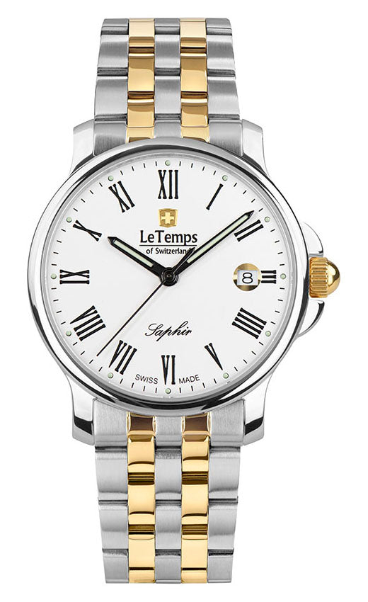 Zafira Gent Herrenuhr mit vergoldetem Edelstahlarmband – Saphirglas