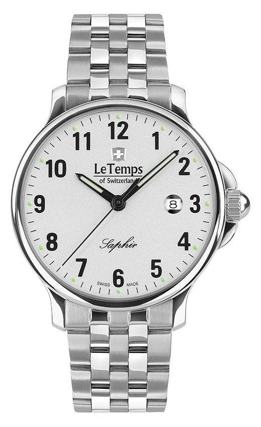 Zafira Gent 41 Herrenuhr mit silbernem Edelstahlarmband – Saphirglas