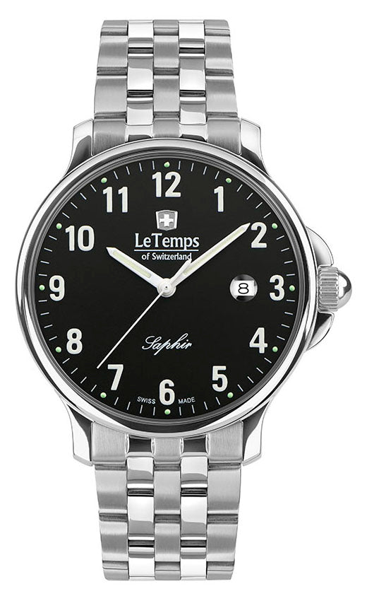 Zafira Gent 41 Herrenuhr mit silbernem Edelstahlarmband – Saphirglas