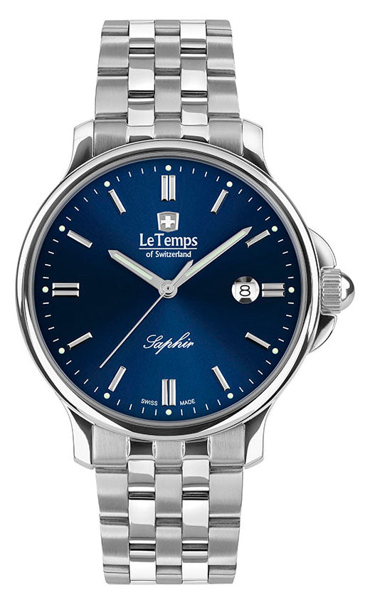 Zafira Gent 41 Herrenuhr mit silbernem Edelstahlarmband – Saphirglas