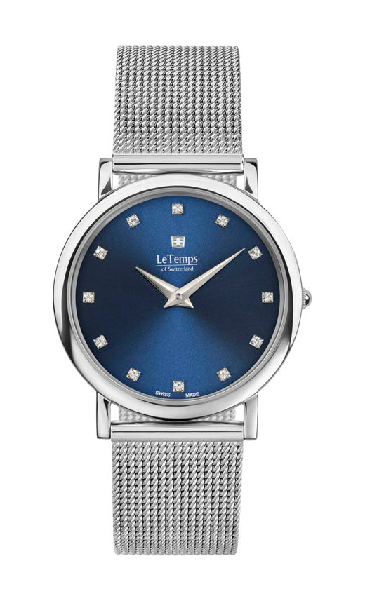 Zafira Slim Unisex Uhr mit silbernem Milanaisearmband – Saphirglas