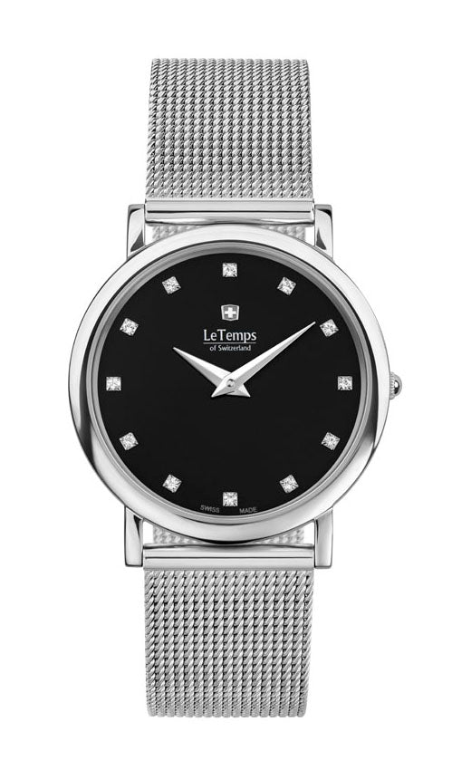 Zafira Slim Unisex Uhr mit silbernem Milanaisearmband – Saphirglas