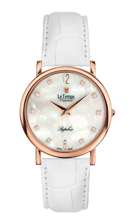Zafira Slim Unisex Uhr mit roségoldenem Milanaisearmband – Saphirglas