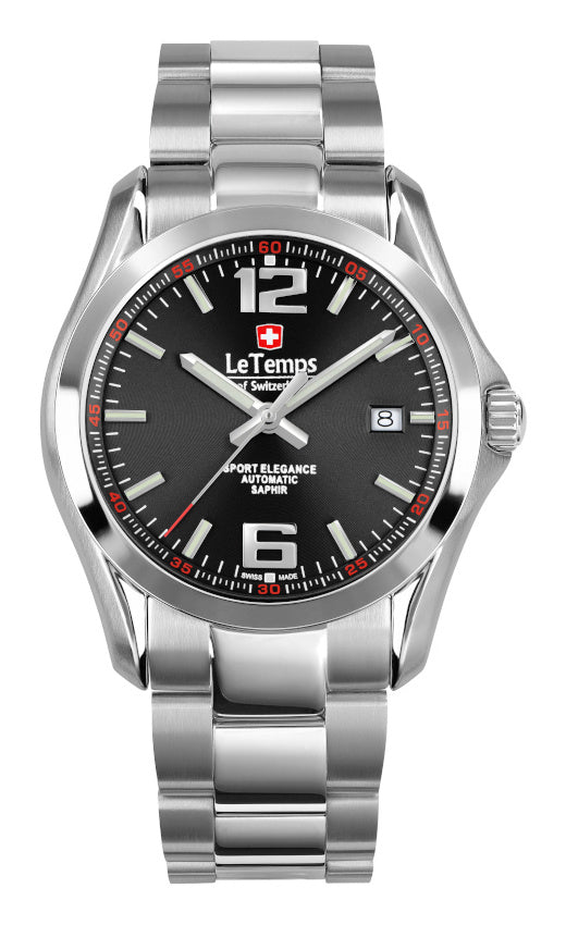 Sport Elegance Gent Automatik Herrenuhr mit silbernem Edelstahlarmband
