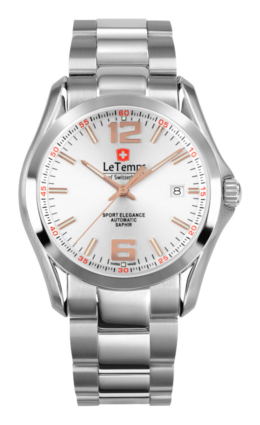 Sport Elegance Gent Automatik Herrenuhr mit silbernem Edelstahlarmband