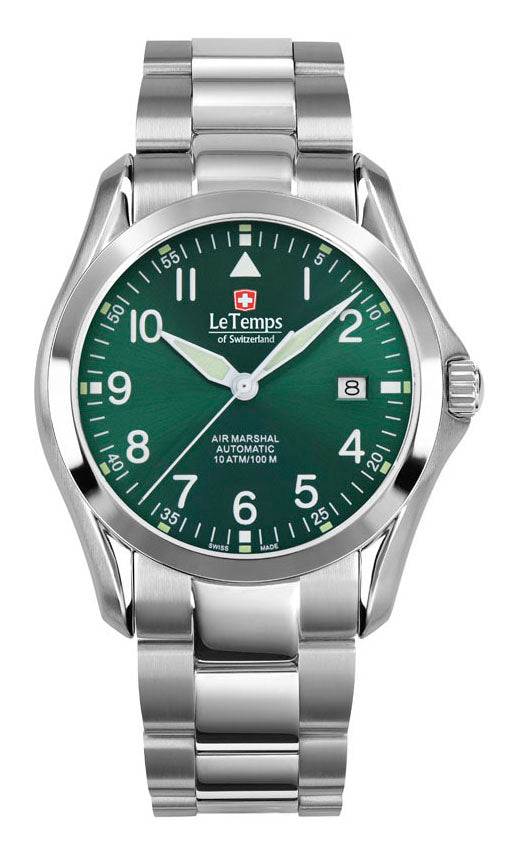 Air Marshal 40 Automatik Unisex Uhr mit silbernem Edelstahlarmband