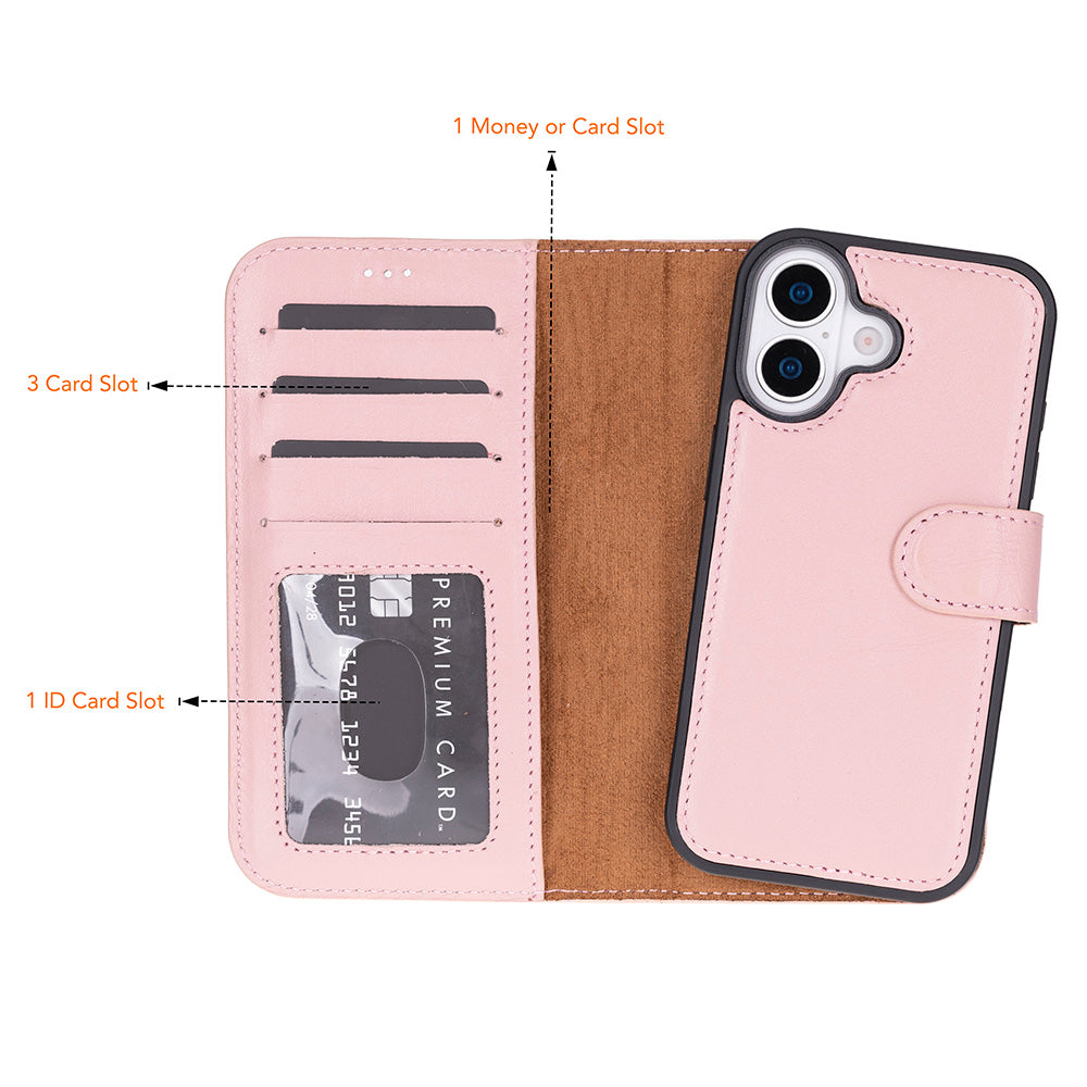 iPhone 17 Magic Wallet Echtleder Geldbörsenhülle