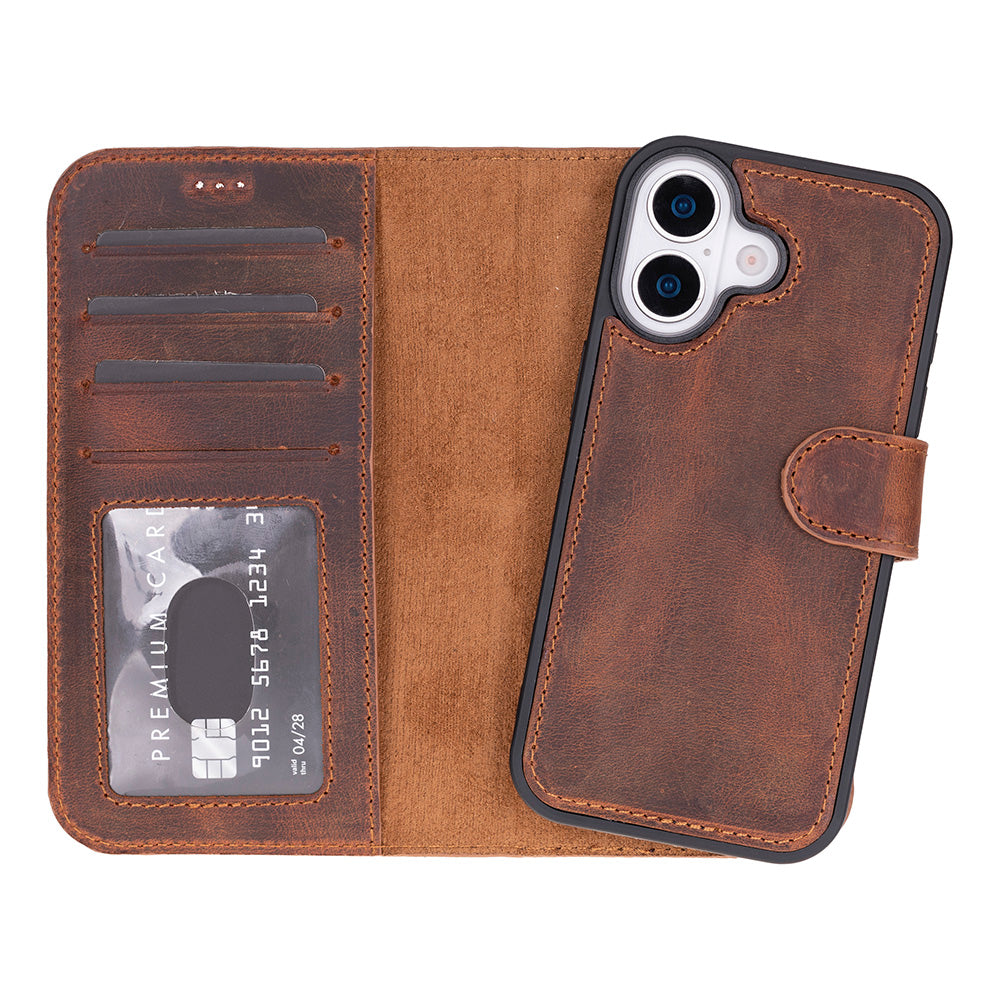 iPhone 17 Magic Wallet Echtleder Geldbörsenhülle