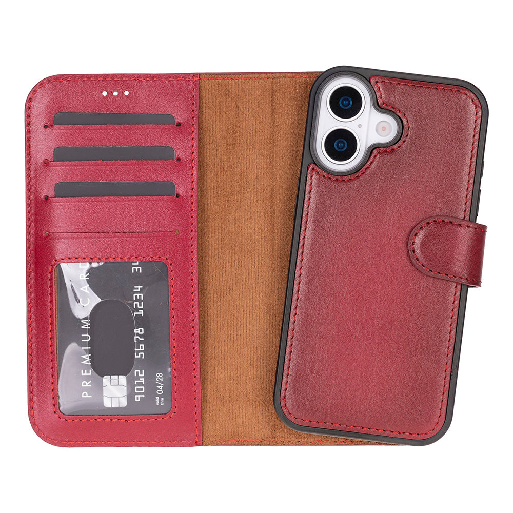 iPhone 17 Magic Wallet Echtleder Geldbörsenhülle