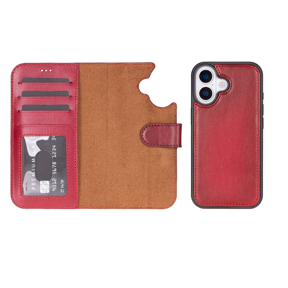 iPhone 17 Magic Wallet Echtleder Geldbörsenhülle