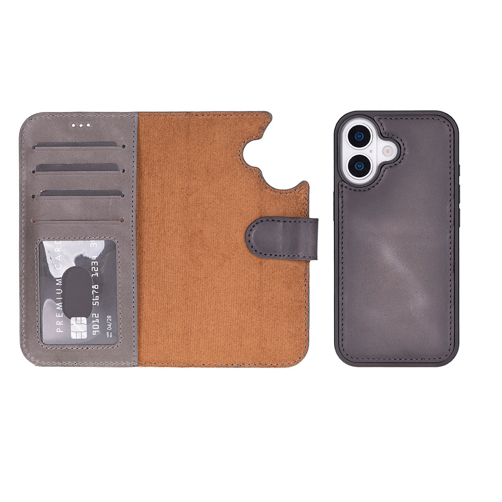 iPhone 17 Magic Wallet Echtleder Geldbörsenhülle