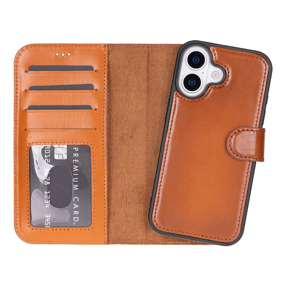 iPhone 17 Magic Wallet Echtleder Geldbörsenhülle