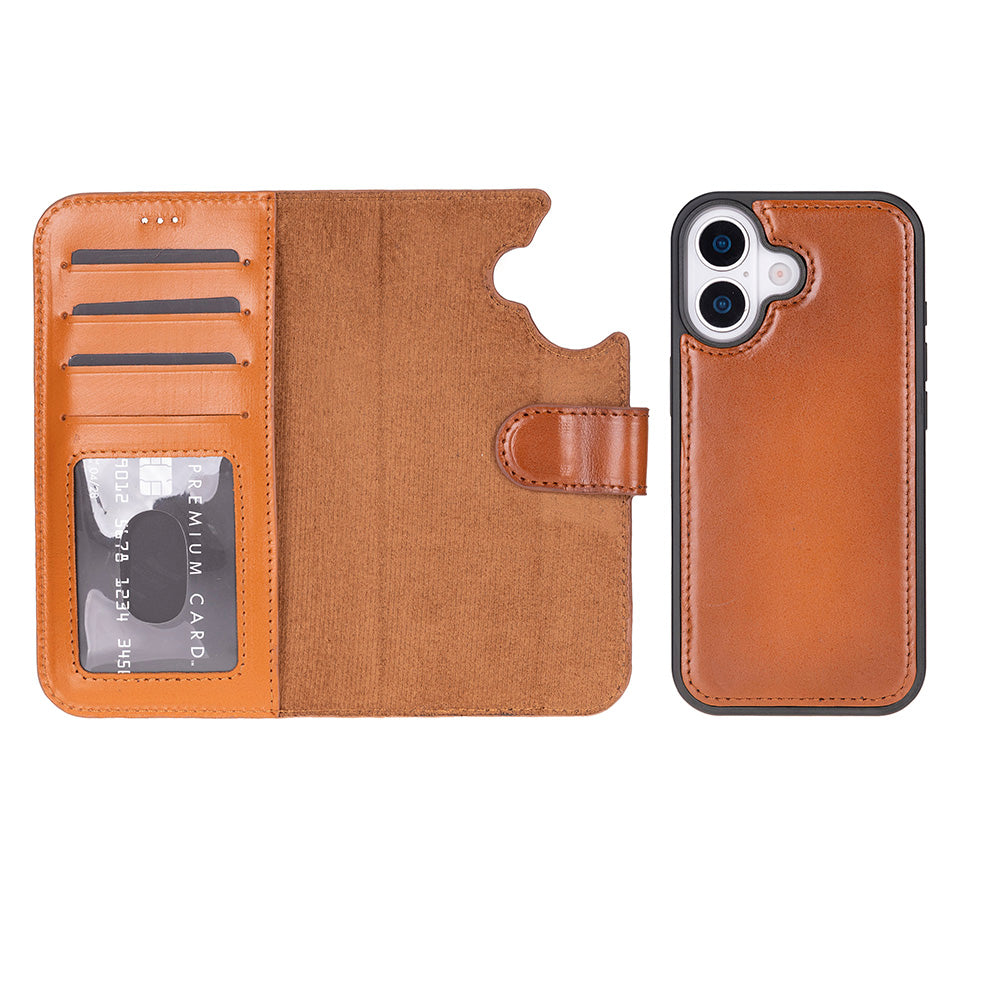 iPhone 17 Magic Wallet Echtleder Geldbörsenhülle