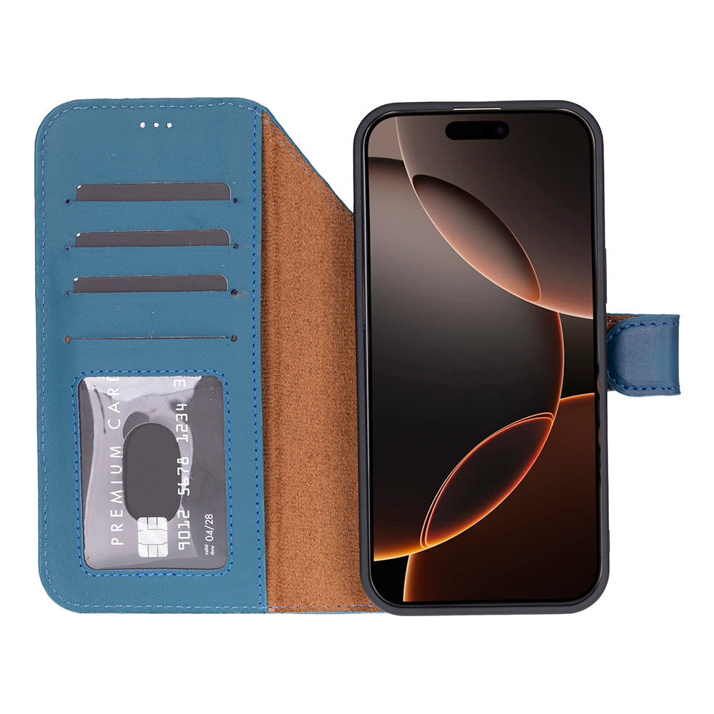 iPhone 17 Pro (6.3") Magic Wallet Echtleder Geldbörsenhülle