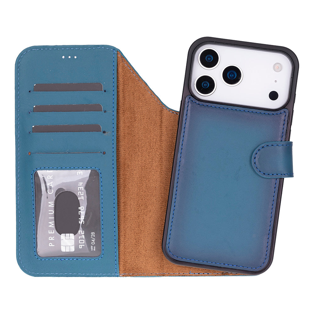 iPhone 17 Pro (6.3") Magic Wallet Echtleder Geldbörsenhülle