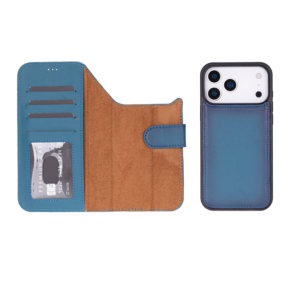 iPhone 17 Pro (6.3") Magic Wallet Echtleder Geldbörsenhülle