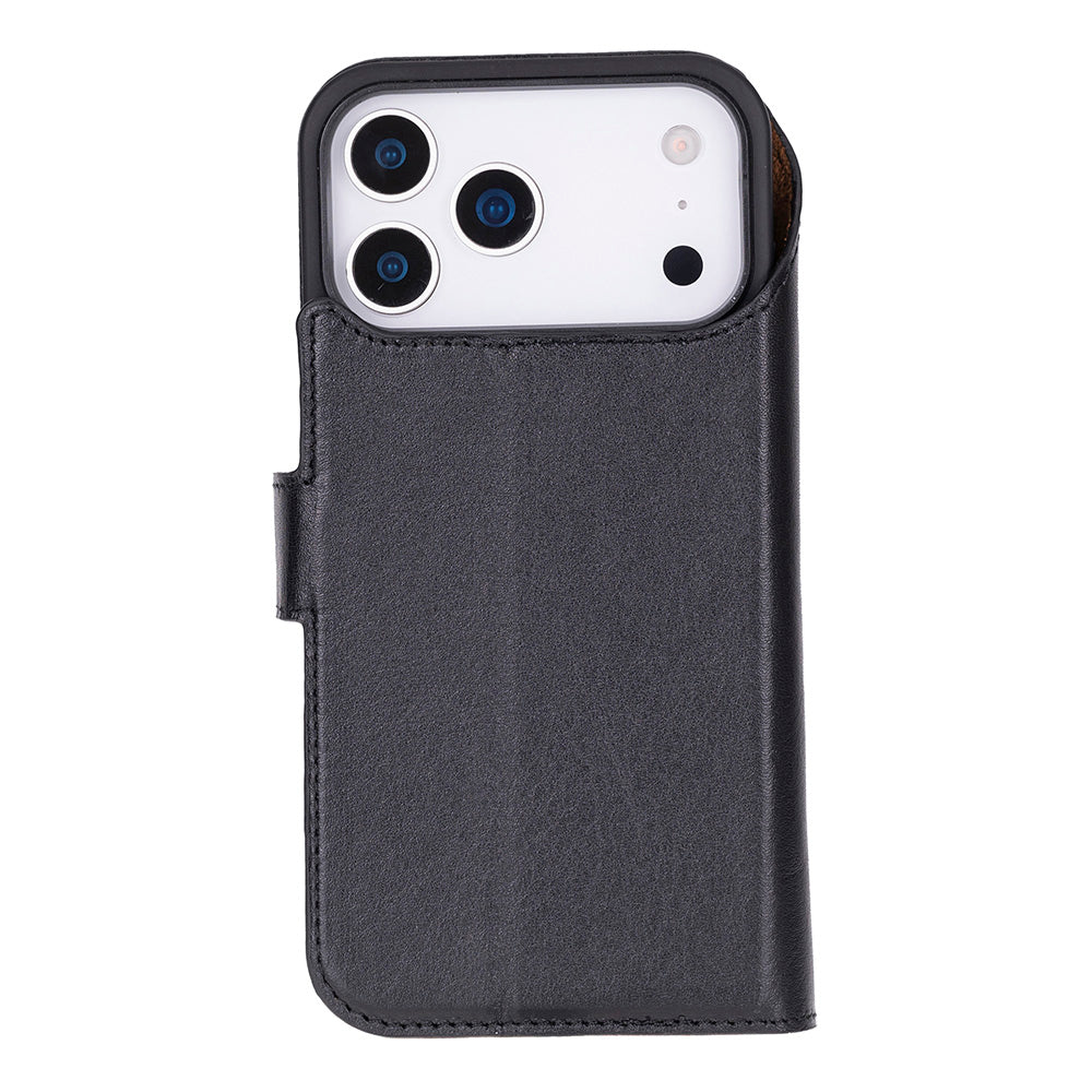 iPhone 17 Pro (6.3") Magic Wallet Echtleder Geldbörsenhülle