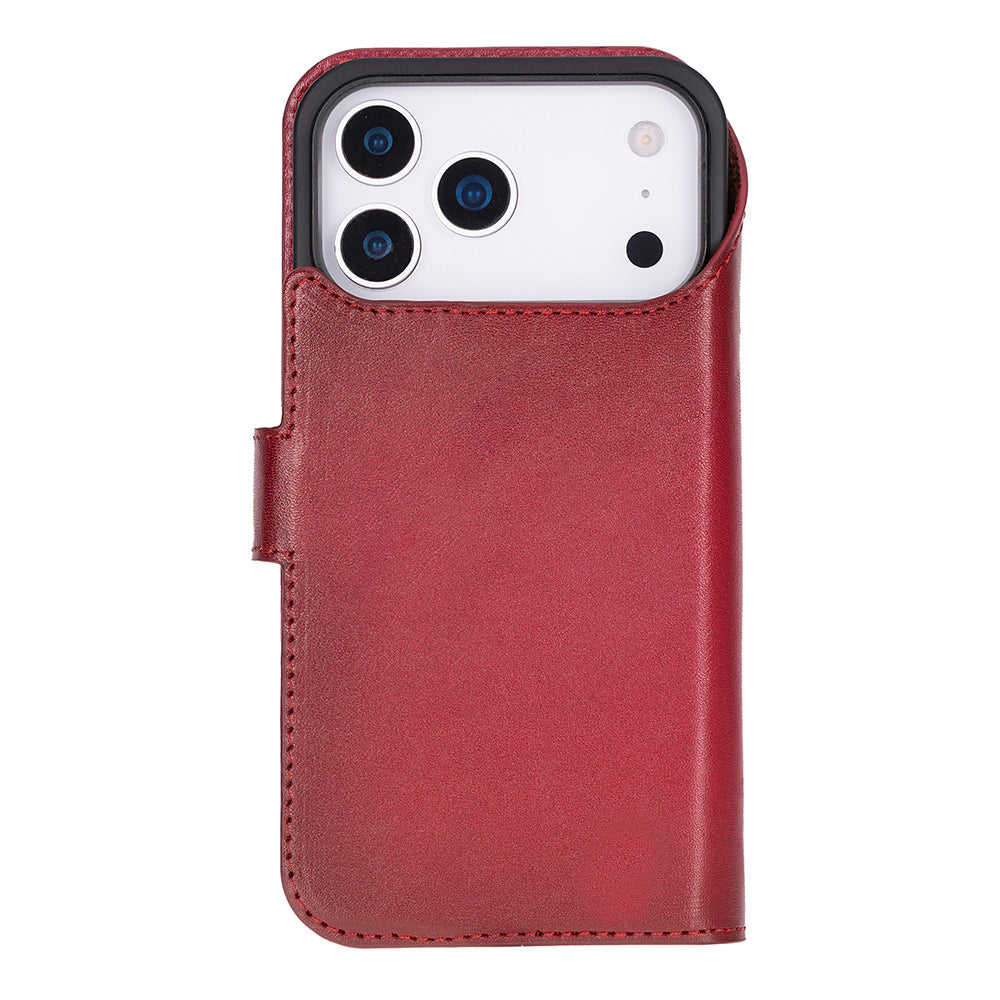 iPhone 17 Pro (6.3") Magic Wallet Echtleder Geldbörsenhülle