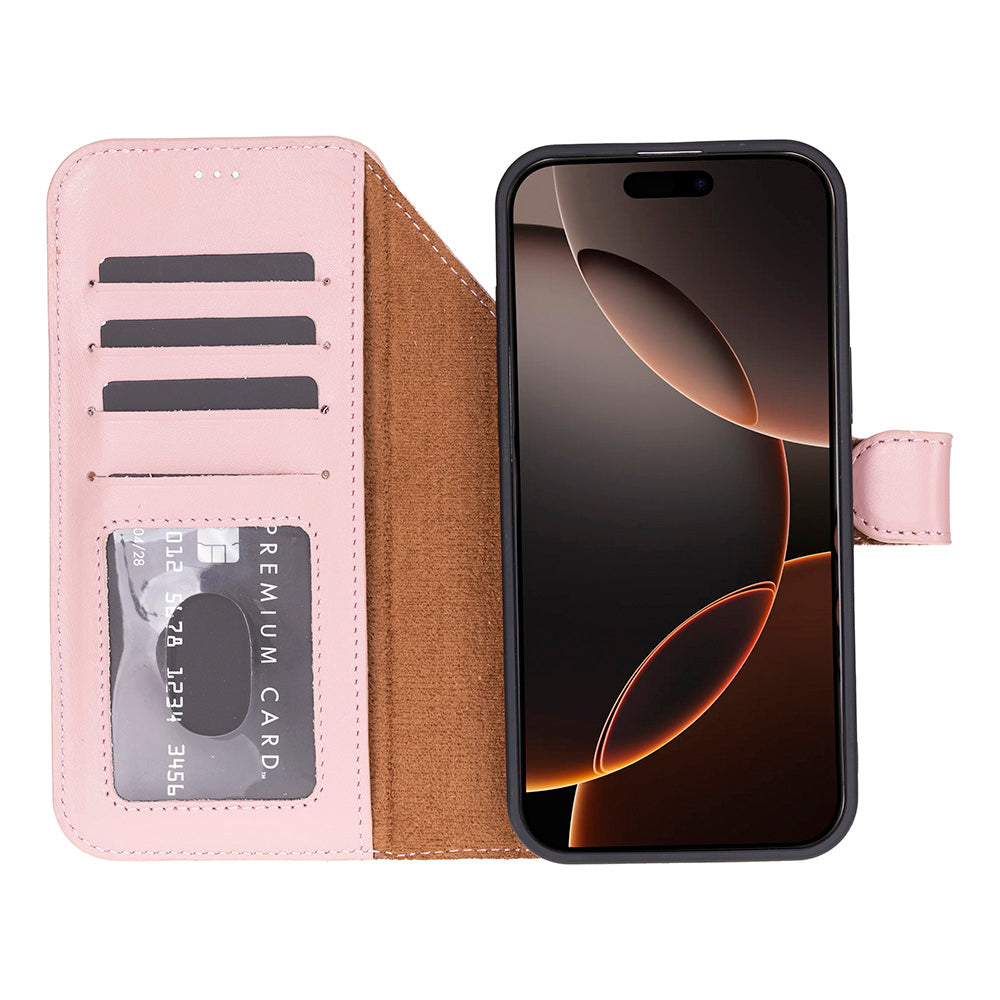 iPhone 17 Pro (6.3") Magic Wallet Echtleder Geldbörsenhülle