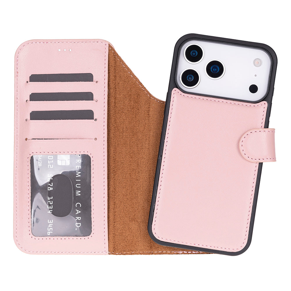 iPhone 17 Pro (6.3") Magic Wallet Echtleder Geldbörsenhülle