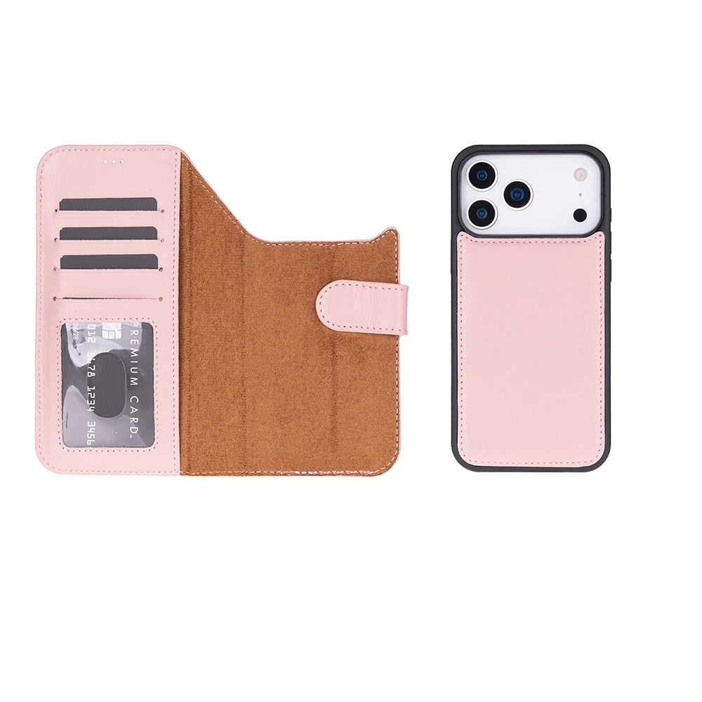 iPhone 17 Pro (6.3") Magic Wallet Echtleder Geldbörsenhülle