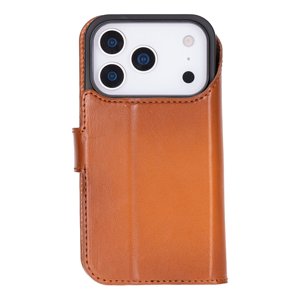 iPhone 17 Pro (6.3") Magic Wallet Echtleder Geldbörsenhülle