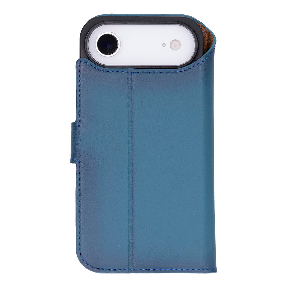 iPhone 17 Air Magic Wallet Echtleder Geldbörsenhülle (Rot, Schwarz, Tan, Rosa, Grau, Blau, Braun,)