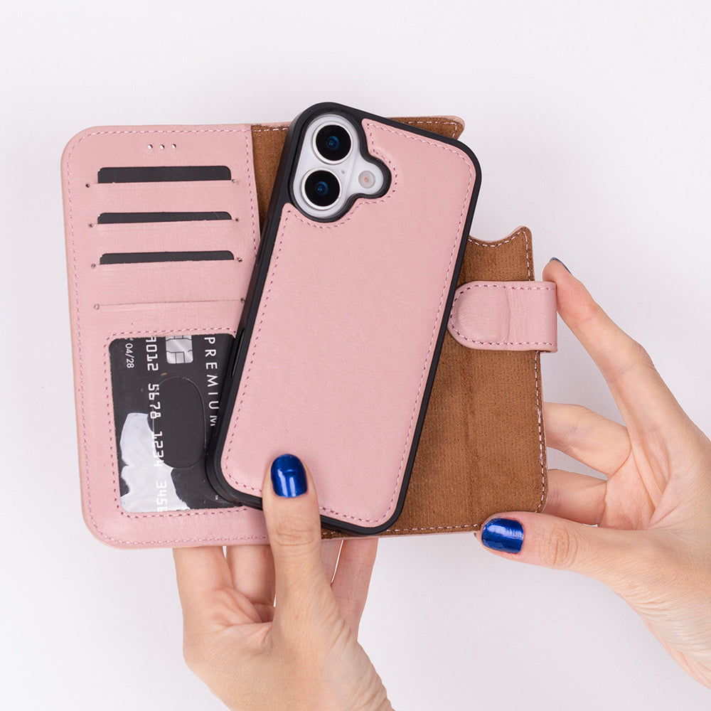 iPhone 17 Magic Wallet Echtleder Geldbörsenhülle