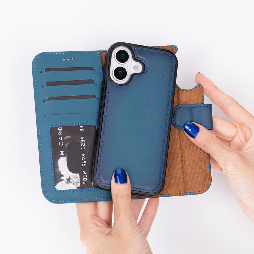 iPhone 17 Magic Wallet Echtleder Geldbörsenhülle