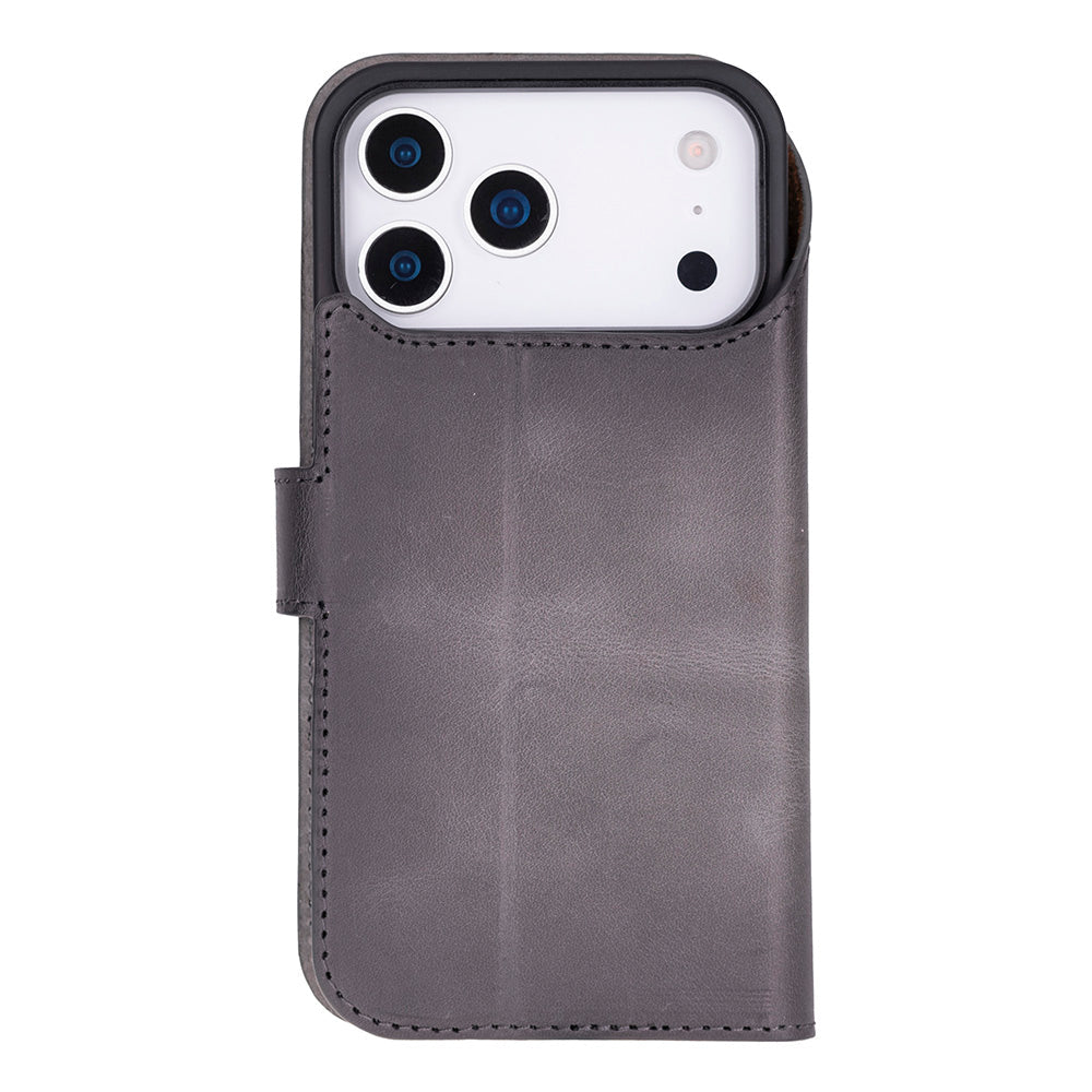 iPhone 17 Pro (6.3") Magic Wallet Echtleder Geldbörsenhülle