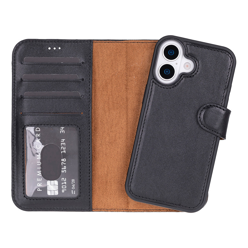 iPhone 17 Magic Wallet Echtleder Geldbörsenhülle